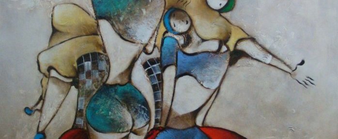 David Scluss : Divine Celebration Technique mixte : 182X122 cm