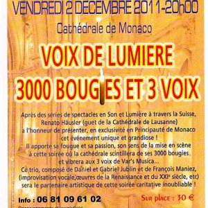 "3000 bougies et 3 voix" à Monaco