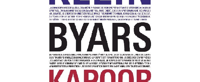 MAMAC de Nice : Klein, Byars et Kapoor ? mélangent techniques et couleurs...