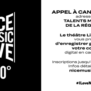Appel à projet Nice Music Live 360° : artistes à vos candidatures !