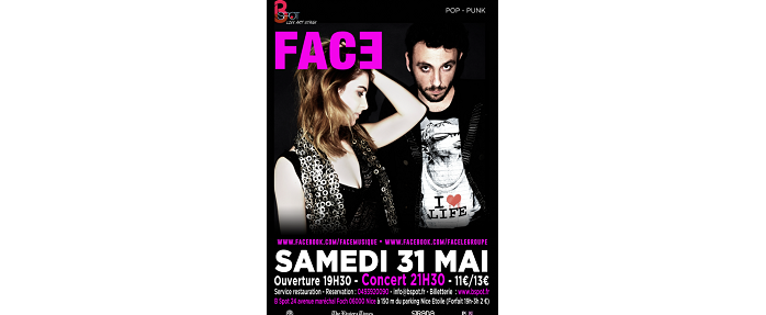 Face en concert le 31 mai au BSpot à Nice