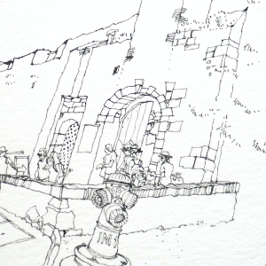  Caroline Manceau carnettiste de voyage en résidence sur l'île Sainte-Marguerite