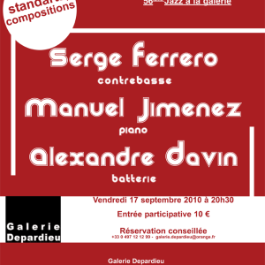 Jazz avec Serge Ferrero, Manuel Jimenez, Alex Davin