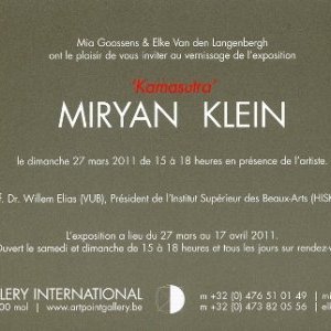 BELGIQUE : Kamasutra, Miryan Klein